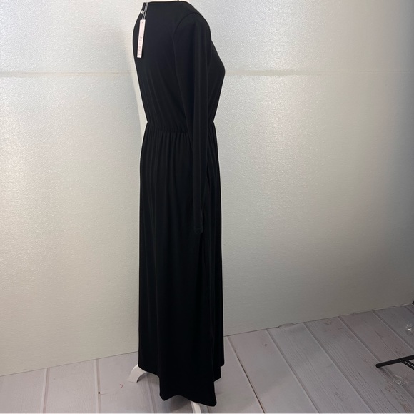 NWT Women's Long  Sleeve Loose Plain Long Casual Empire Waist Maxi Dress SIZE S - Picture 7 of 17
